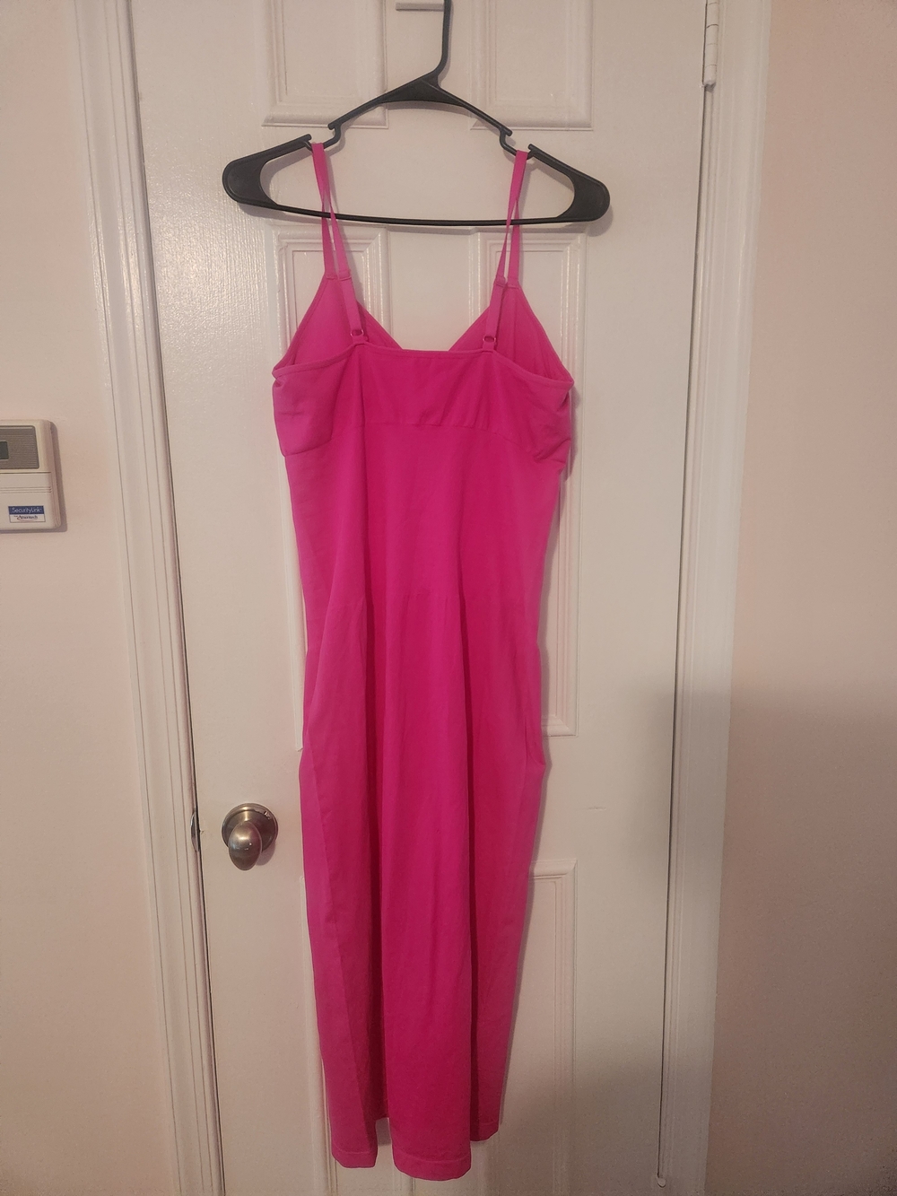 Women’s Hot Pink Slip Dress - Sleeveless Spaghetti Strap